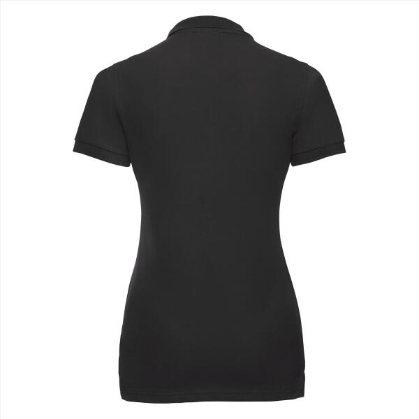 RUS Ladies Fitted Stretch Polo, Black, XXL