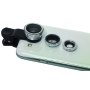 3-in-1 lens voor smartphone/ mobiele telefoon SPECIAL EFFECT - zilver, zwart
