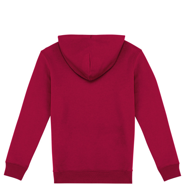 Ecologische uniseks sweater met capuchon Hibiscus Red L