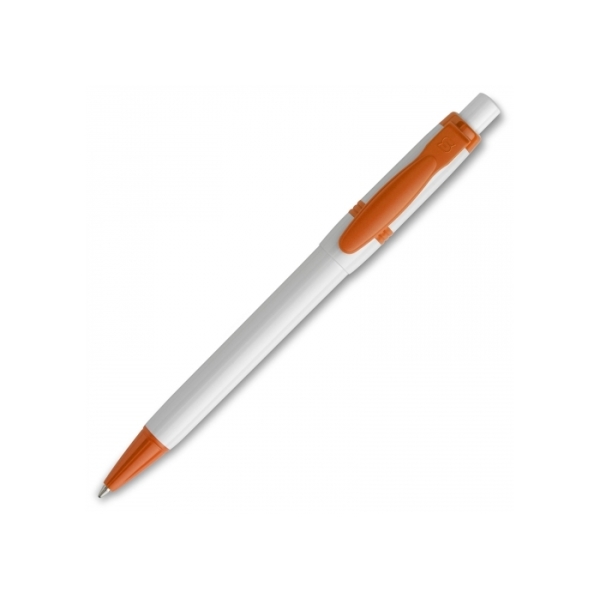 Ball pen Olly hardcolour - White / Orange