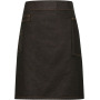 Division - Waxed look denim waist apron Black / Tan Denim One Size