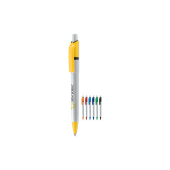 Ball pen Ducal Colour hardcolour  - White / Orange