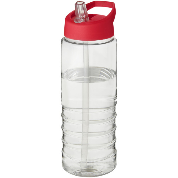 H2O Active® Treble 750 ml spout lid sport bottle - Transparent/Red