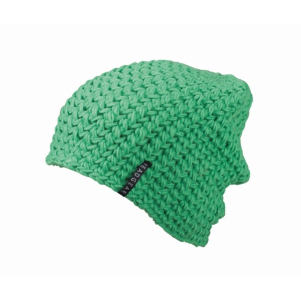 MB7941 Casual Outsized Crocheted Cap - lime-green - one size