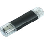 Aluminium On-the-Go (OTG) USB-stick - Zwart - 4GB