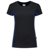 T-shirt Bicolor Dames 102003 Navy-Royalblue 5XL
