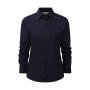 Ladies' LS Poplin Shirt - French Navy - L (40)