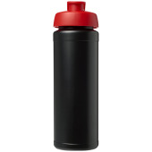 Baseline® Plus grip 750 ml sportflaska med uppfällbart lock - Svart/Röd