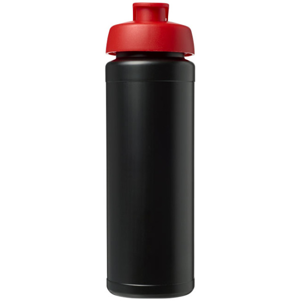 Baseline® Plus grip 750 ml sportfles met flipcapdeksel - Zwart/Rood