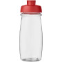 H2O Active® Pulse 600 ml sportfles met flipcapdeksel - Transparant/Rood