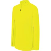 Sportshirt met lange mouwen ¼ ritssluiting voor kinderen Fluorescent Yellow 10/12 jaar
