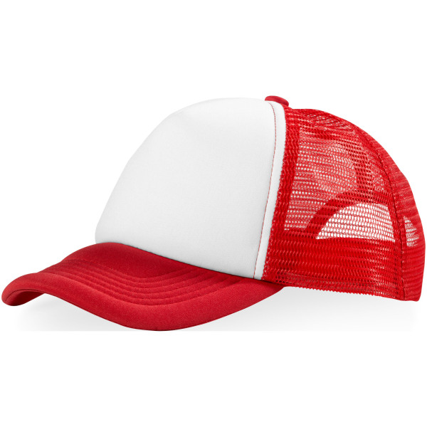 Trucker 5 panel cap - Red/White