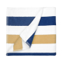 Beach Towel Stripe - Navy Blue/Gold