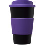 Americano® 350 ml insulated tumbler with grip - Solid black/Purple