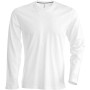 T-shirt ronde hals lange mouwen White 3XL