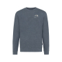 Iqoniq Denali gerecycled katoen sweater ongeverfd, heather navy (XXL)