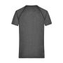 Men's Sports T-Shirt - black-melange/black - XXL