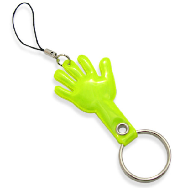 Hand Reflective PVC Label with Key Ring