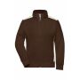 Ladies' Workwear Sweat Jacket - COLOR - - brown/stone - 4XL