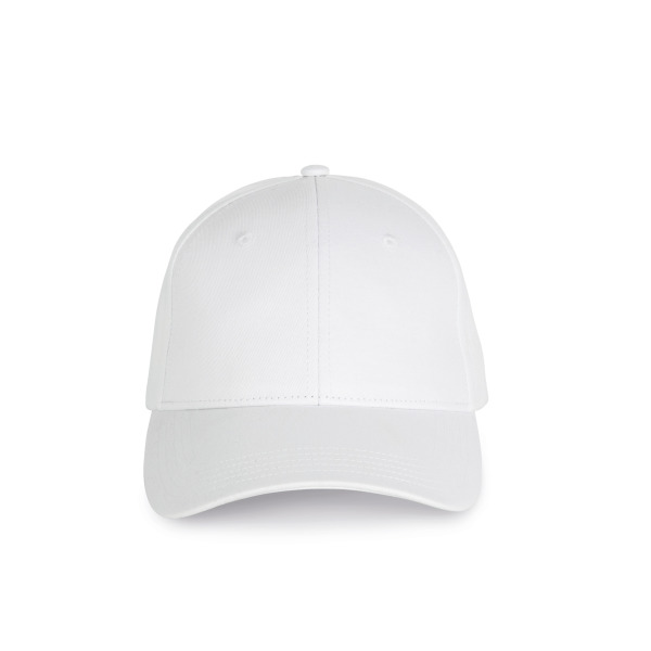 6-Panel-Kappe aus recycelter Baumwolle White One Size