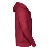 RUS Men Authentic Zip Hood Jacket, Classic Red, XS