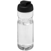H2O Active® Base 650 ml sportfles met flipcapdeksel - Transparant/Zwart