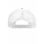 MB6207 5 Panel Flat Peak Cap - white/white - one size