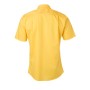 Men's Shirt Shortsleeve Poplin - yellow - S
