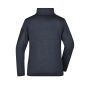 Ladies' Knitted Fleece Jacket - dark-grey-melange/silver - S