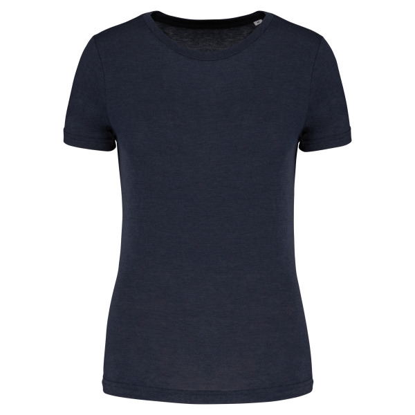 Damessport-T-shirt triblend met ronde hals French Navy Heather XXL