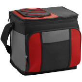 Easy-access koeltas voor 24 blikjes 18L - Rood/Zwart/Grijs