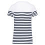 Marine-t-shirt ronde hals Bio dames White / Navy Stripes XXL