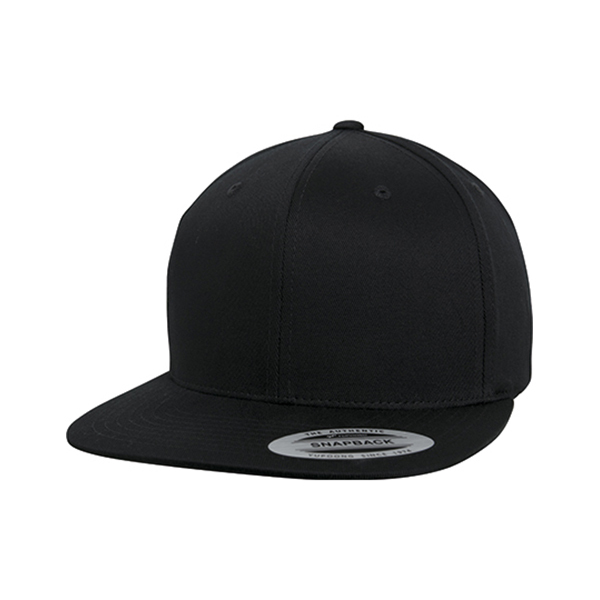 Organic snapback cap-Zwart