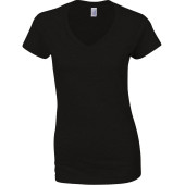Softstyle® Fitted Ladies' V-neck T-shirt Black XXL