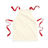FairTrade Cotton Junior Craft Apron - Natural/Classic Red - One Size