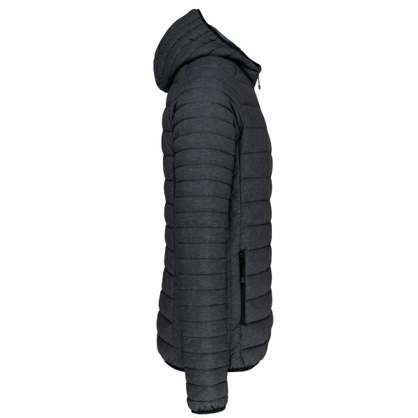 Men's lightweight hooded padded jacket Marl Dark Grey 4XL