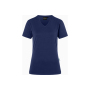 TF 5 Ladies' Workwear T-Shirt Casual-Flair, from Sustainable Material , 51% GRS Certified Recycled Polyester / 46% Conventional Cotton / 3% Conventional Elastane - navy - 2XL