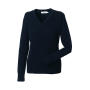 Ladies’ V-Neck Knitted Pullover - French Navy - 2XS