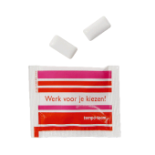 Sachet met 2 stuks kauwgom suikervrij Sachet met 2 stuks kauwgom suikervrij