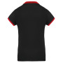 Dames-sportpolo Black / Red XS