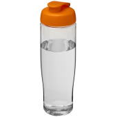 H2O Active® Tempo 700 ml sportfles met flipcapdeksel - Transparant/Oranje