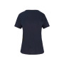 Bio dames-t-shirt kraag met onafgewerkte rand korte mouwen Navy S