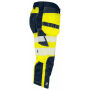 6577 3/4 pant stretch Yellow/Navy C62