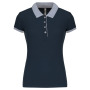Piqué-damespolo tweekleurig Navy / Oxford Grey XL