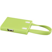 Revere 3 ports USB hub en 3 in 1 kabel - Lime