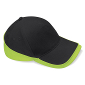 Teamwear Competition Cap - Black/Lime Green - One Size