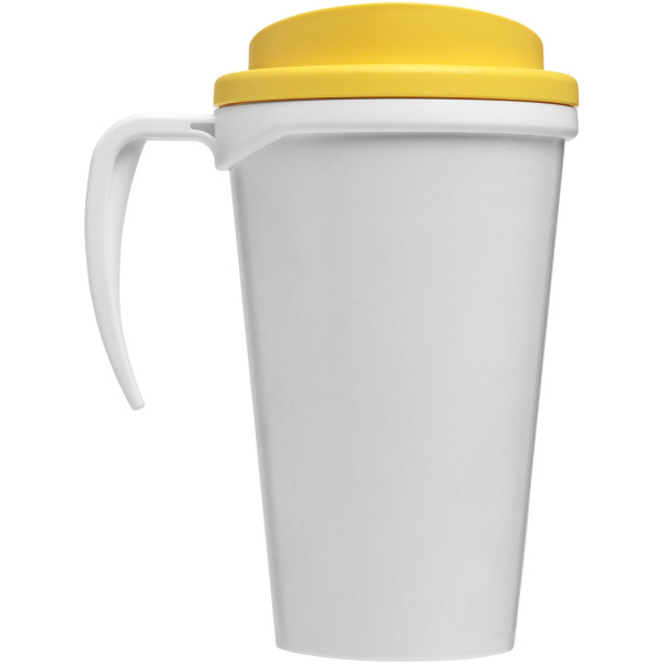 Brite-Americano® grande 350 ml insulated mug - White/Yellow