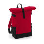 Block Roll-Top Backpack - Classic Red/Black