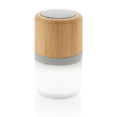 Draadloze bamboe 3W speaker met sfeerlicht, wit