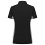 Poloshirt Bicolor Dames 202003 Black-Grey 5XL